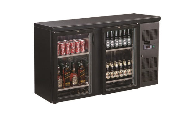Combisteel Backbar Cooler Black 2 Glass Doors - 7450.0335