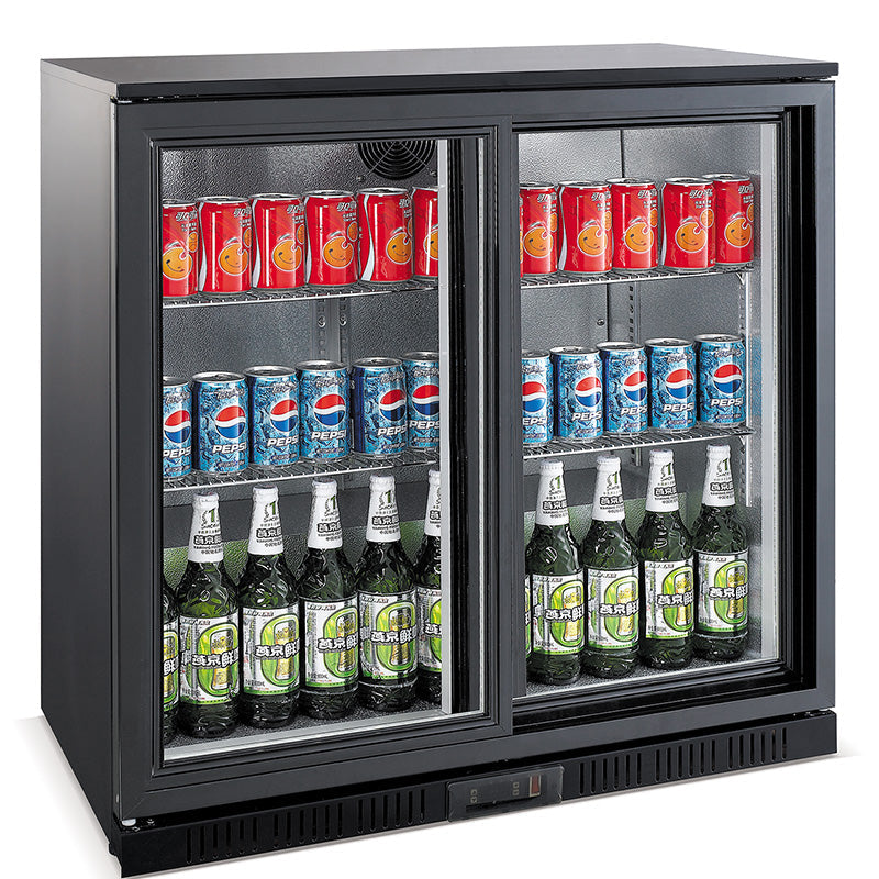 Combisteel Backbar Cooler Black 2 Sliding Doors - 7527.0020