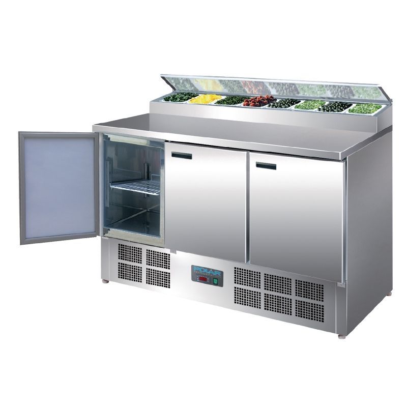 Polar Refrigerated Pizza and Salad Prep Counter 390Ltr - G605
