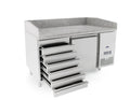 Atosa One Door Pizza Counter Fridge with 7 Drawers - EPF3490