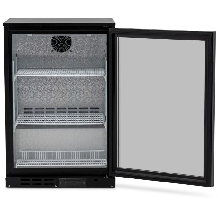 Blizzard Single Door Black Bar Bottle Cooler - BAR1