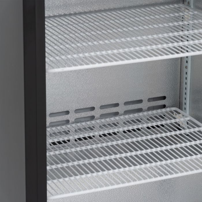 Blizzard Single Door Black Bar Bottle Cooler - BAR1