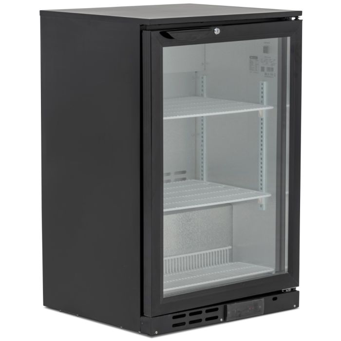 Blizzard Single Door Black Bar Bottle Cooler - BAR1
