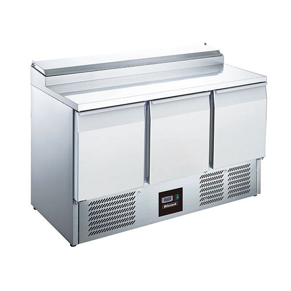 Blizzard 3 Dr Compact Gn Prep Counter W/ Raised Collar 392L - BCC3EN