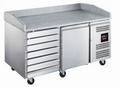 Blizzard Pizza Prep Counters with 7x Neutral Drawers - BPB1500-7N