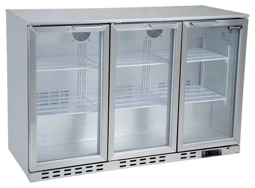 Blizzard Standard Stainless Steel Bar Bottle Coolers - BAR3SS