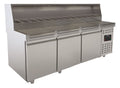 Combisteel 3 Door Pizza Prep Counter Saladette Fridge - 7489.5305