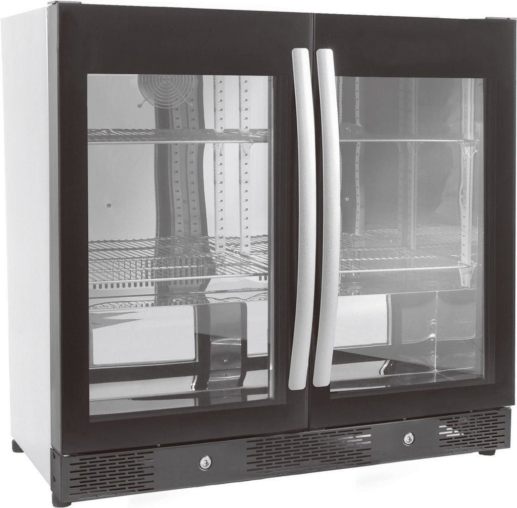 Combisteel Double Door Back Bar Bottle Cooler Low Height 198 Litre - 7455.1307