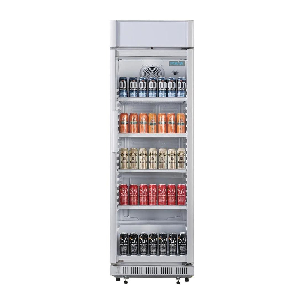 Polar C-Series Upright Display Cooler with Light Box 346Ltr - CC064