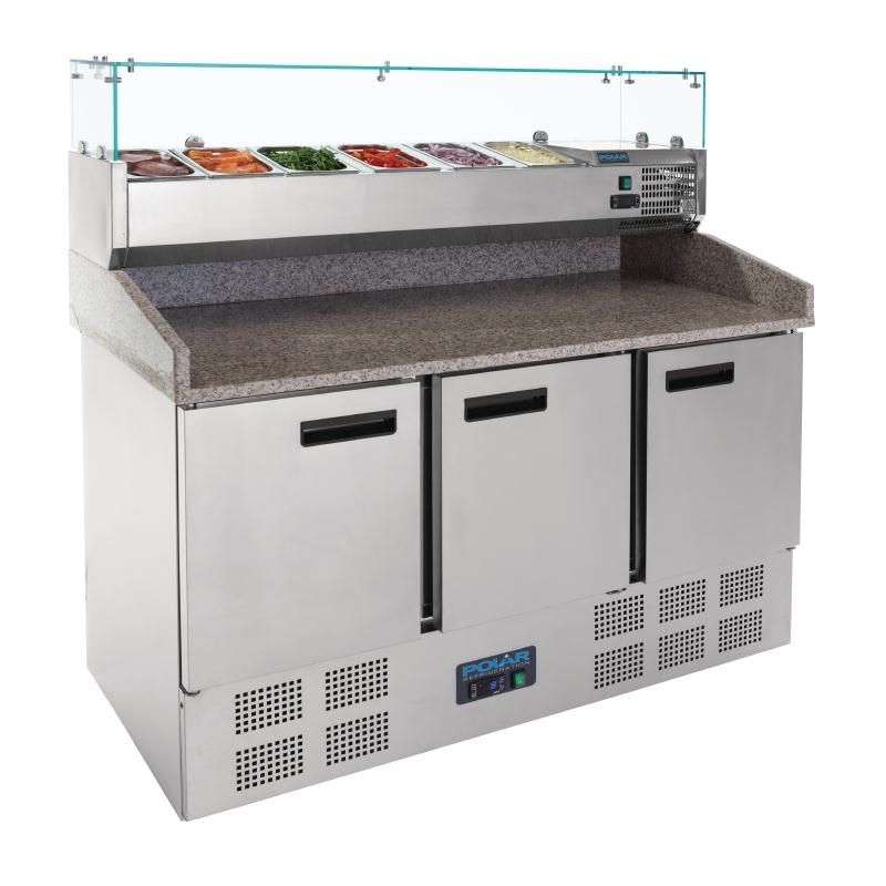 Polar Refrigerated Pizza and Salad Prep Counter 368Ltr - CN267