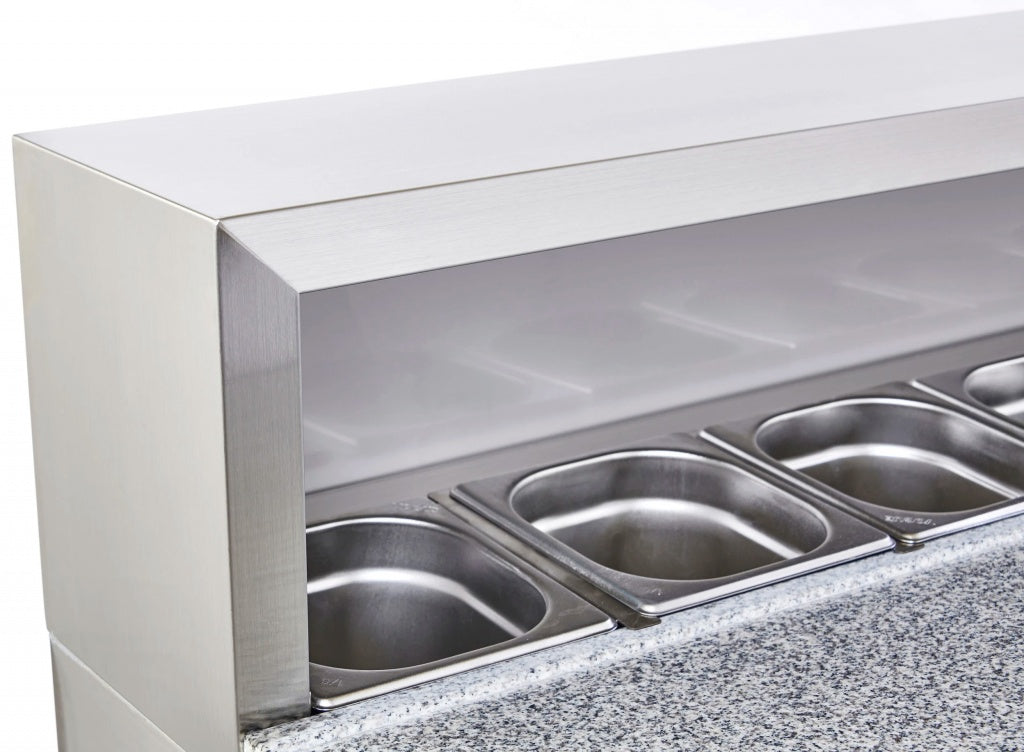 Sterling Pro Cobus 3 Door Pizza Counter Granite Top 8 x GN1/6 402 Litres - SPU903PZ