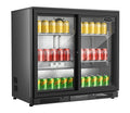 Sterling Pro Black Double Door Sliding Bottle Cooler 180 x 330ml Bottles / 228 Litres | SP2HC-BS