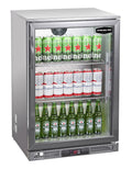 Sterling Pro Green Hinged Single Door Low Height Stainless Steel Outdoor Bottle Cooler 106 x 330ml Bottles | SP1LO-OUT-STS