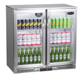 Sterling Pro Green Hinged Double Door Low Height Stainless Steel Outdoor Bottle Cooler 180 x 330ml Bottles | SP2LO-OUT-STS